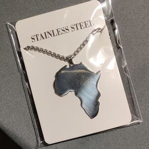 NEW Stainless Steel Africa Pendant Necklace